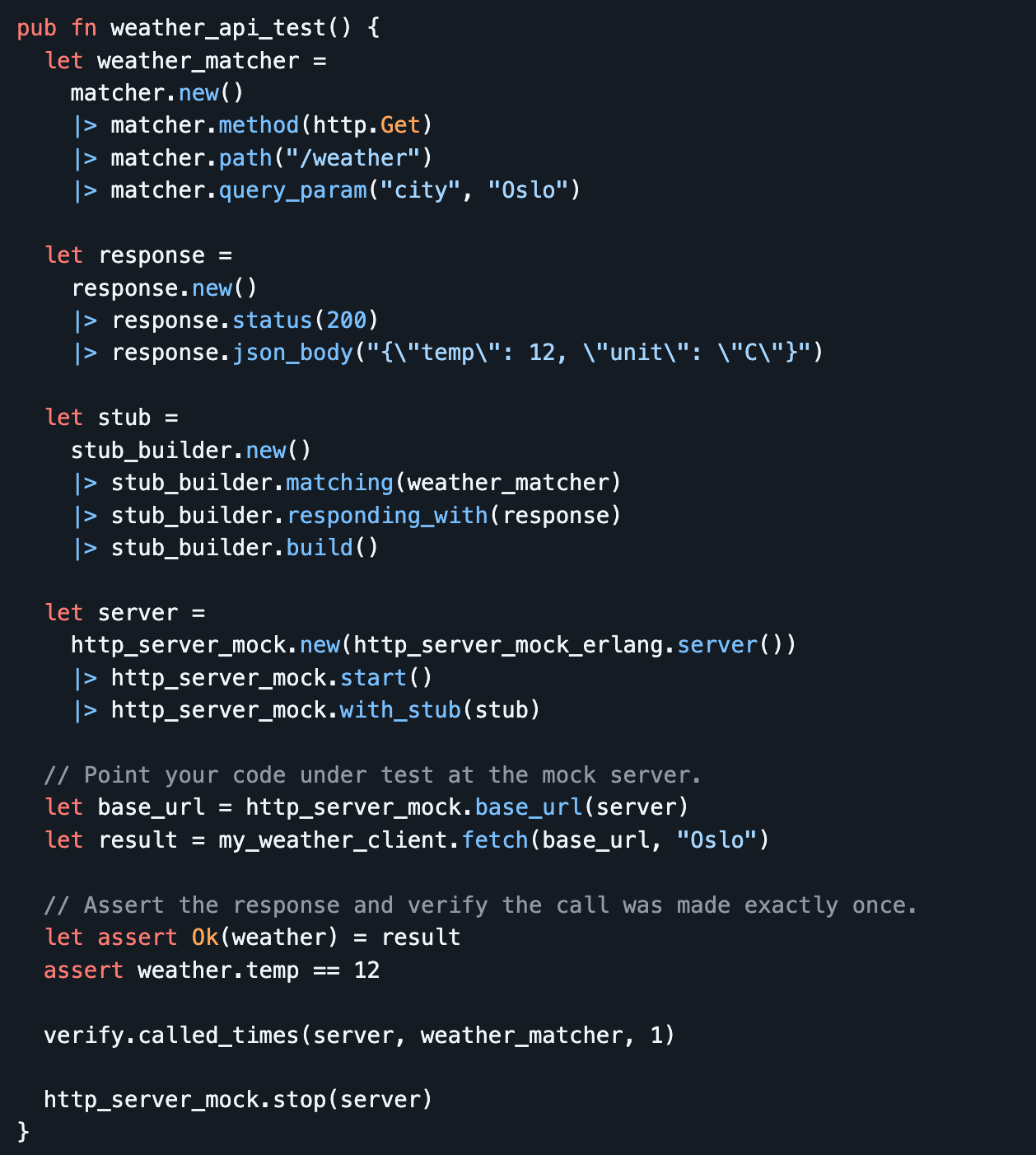 HTTP Mock Server for Gleam